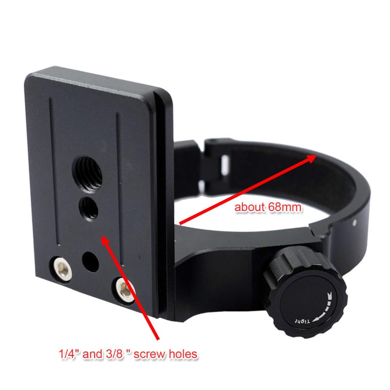 iShoot Improved Lens Collar Tripod Mount Ring for Nikon RT-1 Nikkor AF-S 300mm F/4E PF ED VR & AF-S 70-200mm F/4G ED VR, Bottom Quick Release Plate Feature Compatible with Arca-Swiss 39mm Fit Ballhead - Image 3
